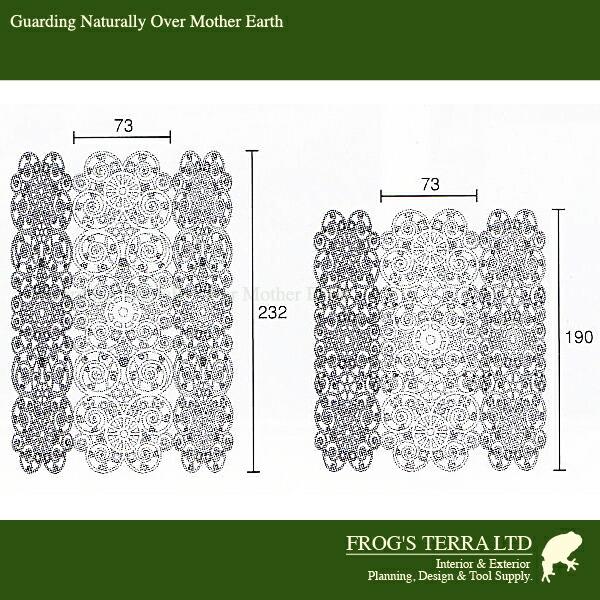 レーススクリーン L（W219cm×H190cm）（屋内外用パーティション）（アルミ製 BYSTEEL 商業施設 ホテル 間仕切） |  | 03