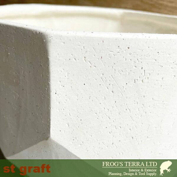 Geo Planter C0307（直径26cm×H23.5cm）（底穴あり 受皿付）（陶器製）（プランター/サボテン/多肉/寄植/観葉鉢） |  | 03