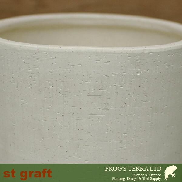 【屋外対応】Stone Ware Ceramic C1301（直径24cm×H23cm）（底穴あり/受皿付）（陶器製）（プランター/サボテン/多肉/寄植/観葉鉢） |  | 04