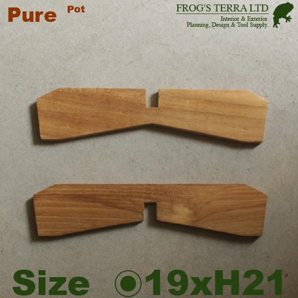 Stone Ware Ceramic C1303（直径16cm×H16cm）（底穴なし/木スタンド付）（陶器製）（プランター/サボテン/多肉/寄植/観葉鉢） |  | 09