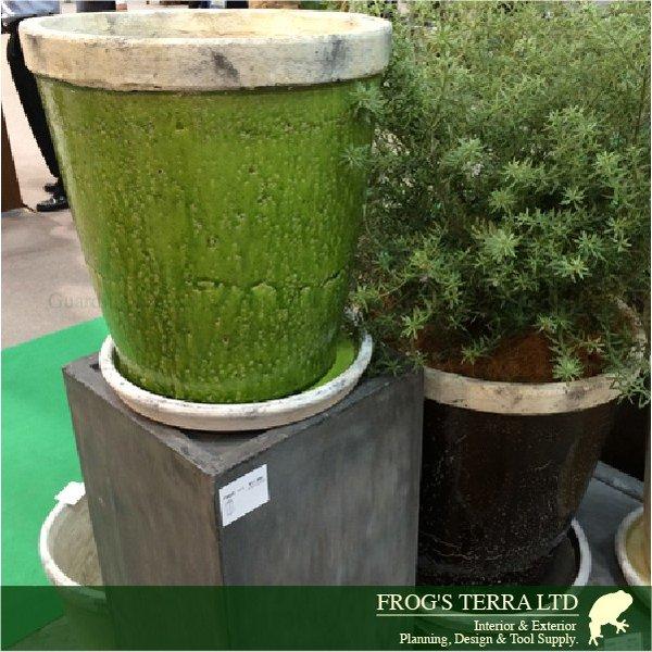 アンティークカラードタブ・M・C2302（直径35cm×H36cm）（底穴あり/受皿付）（陶器製）（プランター/ポット）（観葉鉢/園芸） |  | 01