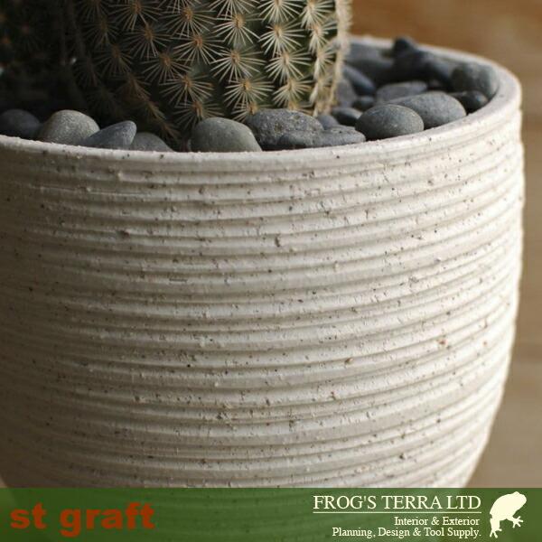 【屋外対応】Pure Pot C2307 同サイズ2個セット（直径15cm×H14cm）（底穴あり/受皿付）（陶器製）（プランター/ポット） |  | 03