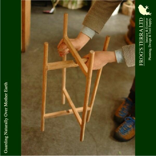 クロススタンドポット C3330（直径23cm×H21.5cm）（底穴なし）（陶器製）（木スタンド付セット）（プランター/ポット） |  | 02