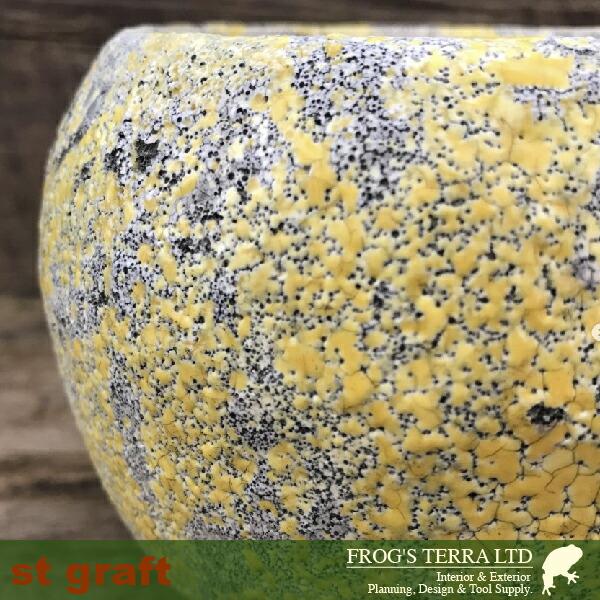 オールドサンドカラー  ２個セット  C5318（直径13.5cm×H11cm）（底穴あり/受皿付）（陶器製）（プランター）（観葉鉢/園芸） |  | 03