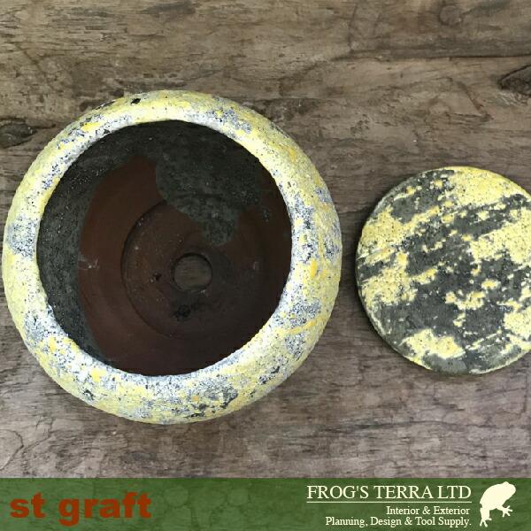 オールドサンドカラー  ２個セット  C5318（直径13.5cm×H11cm）（底穴あり/受皿付）（陶器製）（プランター）（観葉鉢/園芸） |  | 04