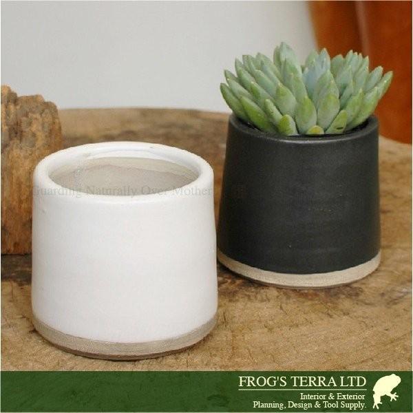 モノトーンタブカバー  ６個セット  C6316（直径10cm×H8.5cm）（底穴なし）（植木鉢/鉢カバー）（陶器製）（プランター）（観葉鉢/園芸） | 