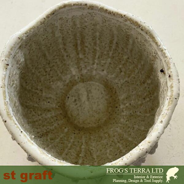Granite Pot C7317（直径17cm×H13.5cm）（底穴なし）ハンドメイド 土もの 陶器鉢 プランター 園芸 |  | 03