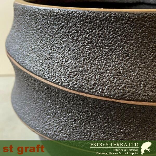 Lava Pot C7332（直径19cm×H16cm）（底穴あり/受皿付）（陶器製）（プランター/サボテン/多肉/寄植/観葉鉢） |  | 05