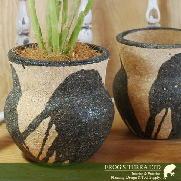 Drip Pot  C7335  ２個セット（直径16cm×H16cm）（底穴なし）（陶器製）（プランター/サボテン/多肉/寄植/観葉鉢） |  | 02