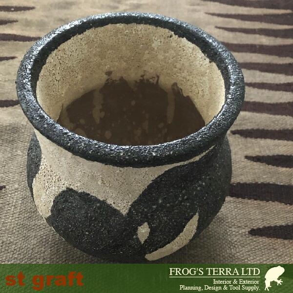 Drip Pot  C7335  2個セット（直径16cm×H16cm）（底穴なし）（陶器製）（プランター/サボテン/多肉/寄植/観葉鉢） |  | 01