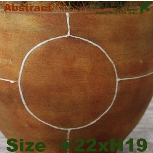 Abstract Pot C9303（直径22.5cm×H19cm）（底穴なし）（テラコッタ製）（プランター/サボテン/多肉/寄植/観葉鉢） |  | 01