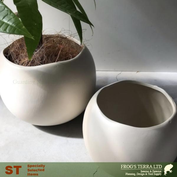 WカバーS・４個セット・C9320（直径10.5cm×H8cm）（底穴なし）（陶器製）（プランター/ポット）（観葉鉢/園芸） |  | 03