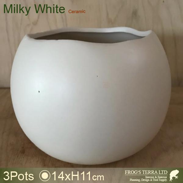 WカバーM 3個セット C9321（直径14.5cm×H11cm）（底穴なし）（陶器製）（プランター/ポット） | 