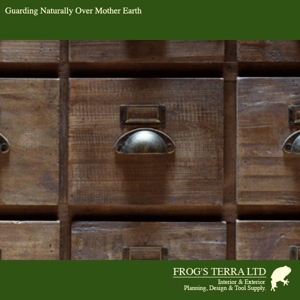 【送料別途見積商品】スモールチェスト A（W70cm×D23cm×H89cm）（アンティークウッド製）（什器/店舗用） |  | 01