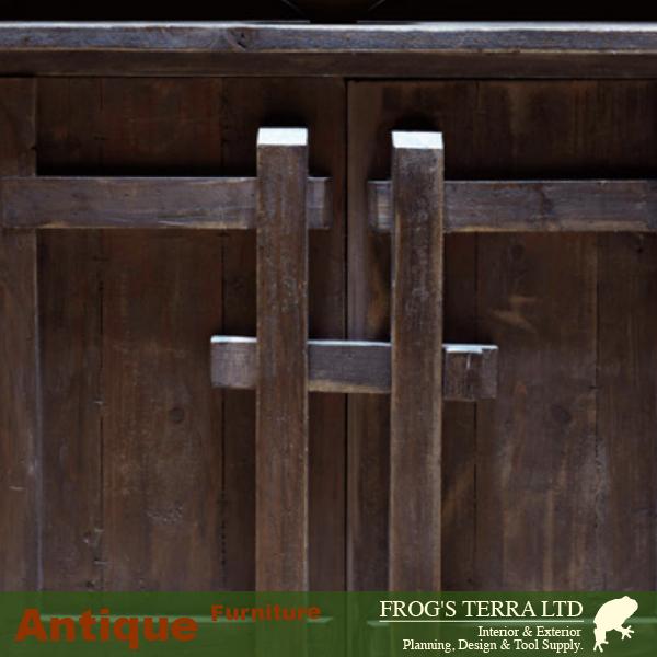 【送料別途見積商品】ストレイジキャビネット（W89.5cm×D38cm×H180.5cm）（アンティークウッド製）（什器/店舗用） |  | 01