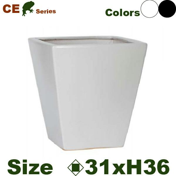 MH CE 角鉢31（ロ31cm×H31cm）（底穴あり）（陶器製 イコミ製法 軽量プランター ポット） | 