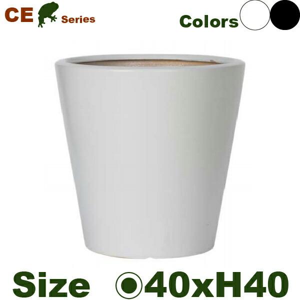 【屋外対応】MH CE 丸鉢40（直径40cm×H40cm）（底穴あり）（尺鉢対応 陶器製 イコミ製法 軽量プランター ポット） |  | 01