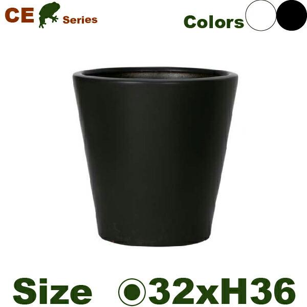 【屋外対応】MH CE 丸鉢33（直径33cm×H36cm）（底穴あり）（陶器製 イコミ製法 軽量プランター ポット） |  | 01