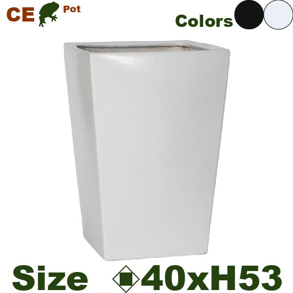CE 角高鉢42（ロ40cm×H53cm）（底穴あり）（尺鉢対応 陶器製 イコミ製法 軽量プランター ポット） |  | 01