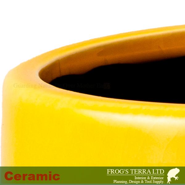 クロノス L 同色2個セット（直径16cm×H15cm）（底穴あり/受皿付）（陶器製）（プランター/盆栽/多肉/寄植/観葉鉢） |  | 04