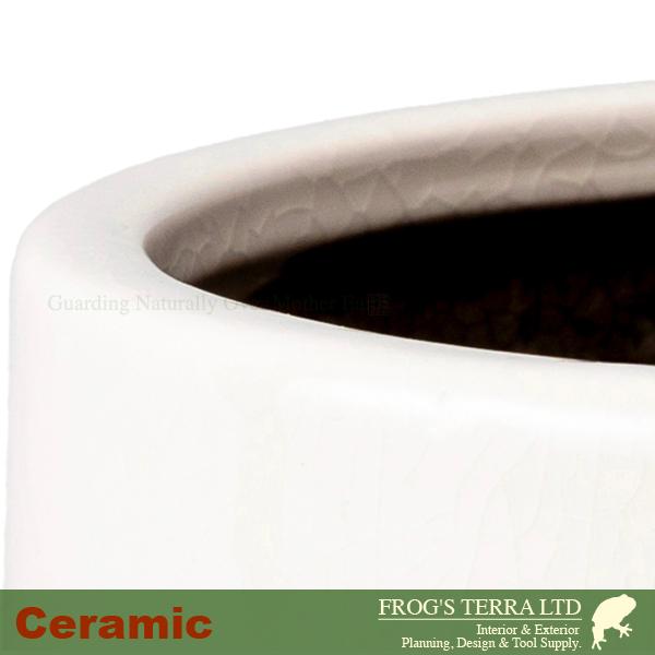 クロノス L 同色2個セット（直径16cm×H15cm）（底穴あり/受皿付）（陶器製）（プランター/盆栽/多肉/寄植/観葉鉢） |  | 06