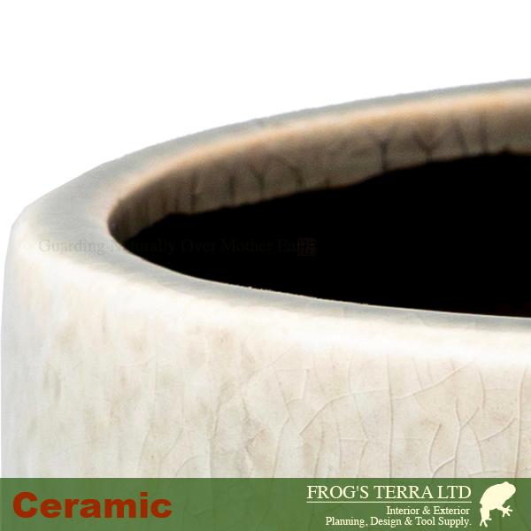 クロノス L 同色2個セット（直径16cm×H15cm）（底穴あり/受皿付）（陶器製）（プランター/盆栽/多肉/寄植/観葉鉢） |  | 07