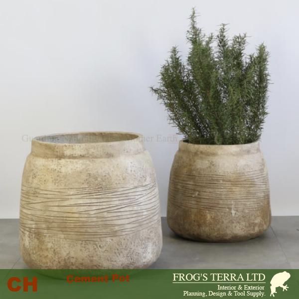 セメントファイバー ラインアーン  S  CH01-40（直径38cm×H36.5cm）（底穴あり）ファイバークレイ |  | 01