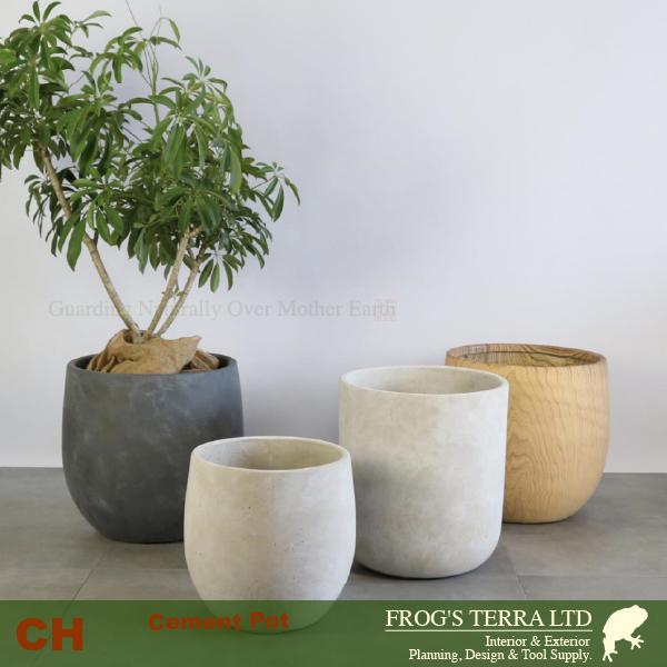 セメントファイバー ラウンド S  CH02-34（直径34cm×H33cm）（底穴あり）ファイバークレイ |  | 03