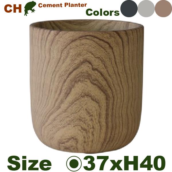 セメントファイバー タブポット M  CH03-37（直径37cm×H40cm）（底穴あり）ファイバークレイ |  | 01