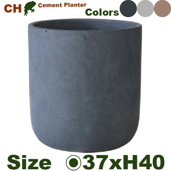 セメントファイバー タブポット M  CH03-37（直径37cm×H40cm）（底穴あり）ファイバークレイ |  | 02