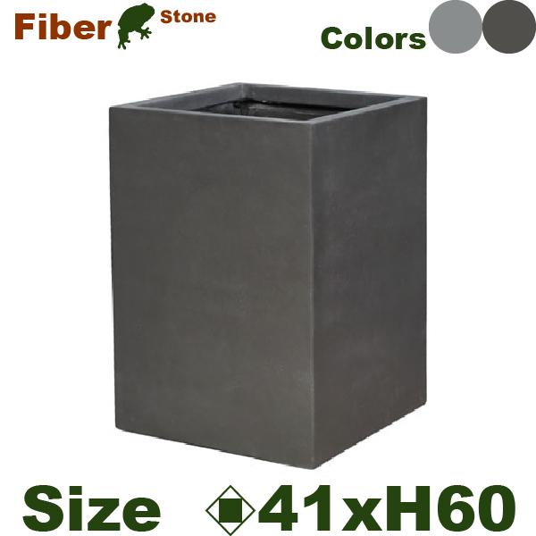 ミロスロング L(ロ41cm×H60cm）（底穴なし） ファイバーストーン スクエア プランター ポット 大型プランター 軽量 |  | 01