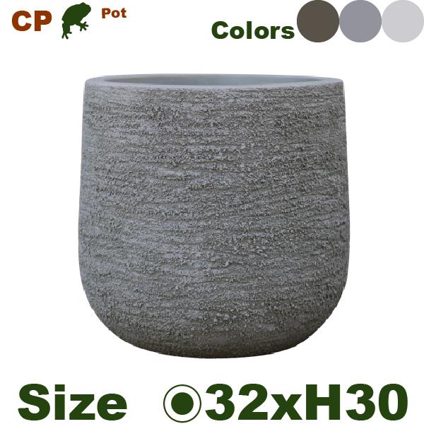 CP002 M（直径32cmxH30cm）（底穴あり）（セメントファイバー）（プランター/ポット/鉢） |  | 01