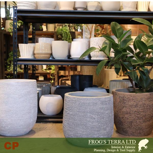 CP002 M（直径32cmxH30cm）（底穴あり）（セメントファイバー）（プランター/ポット/鉢） |  | 06