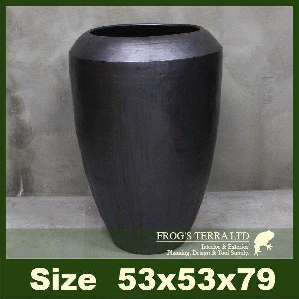 アマルフィ L（直径53cm×H79cm）底穴なし 陶器製 鉢カバー 大型 ツボ ショップディスプレイ |  | 02