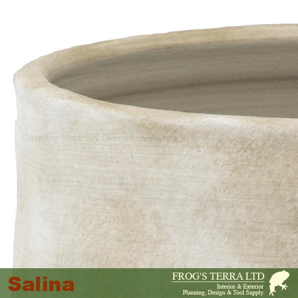 サローナ S 2個セット（直径20cm×H22.5cm）（底穴あり/受皿付）（陶器）（植木鉢/鉢カバー）（プランター/園芸/寄せ植え/ポット） |  | 02