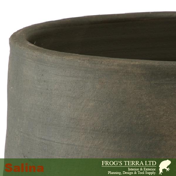 サローナ S 2個セット（直径20cm×H22.5cm）（底穴あり/受皿付）（陶器）（植木鉢/鉢カバー）（プランター/園芸/寄せ植え/ポット） |  | 03