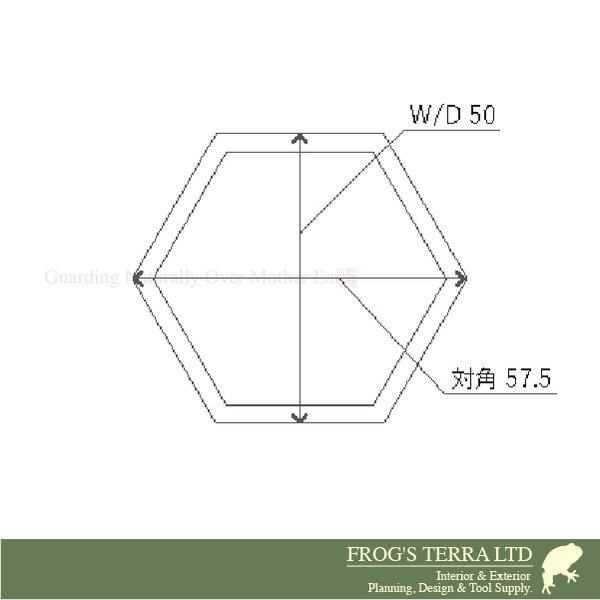 【屋外対応】【法人宛】YT コーテス ヘックス L CAUTES（W50cm×H47.5cm）（底穴あり）Cファイバー プランター_3