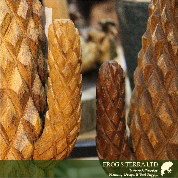 チークサボテン・M・オブジェ・CuctusM（直径15cm×H40cm）（デコレーション/オーナメント/チーク材） |  | 06