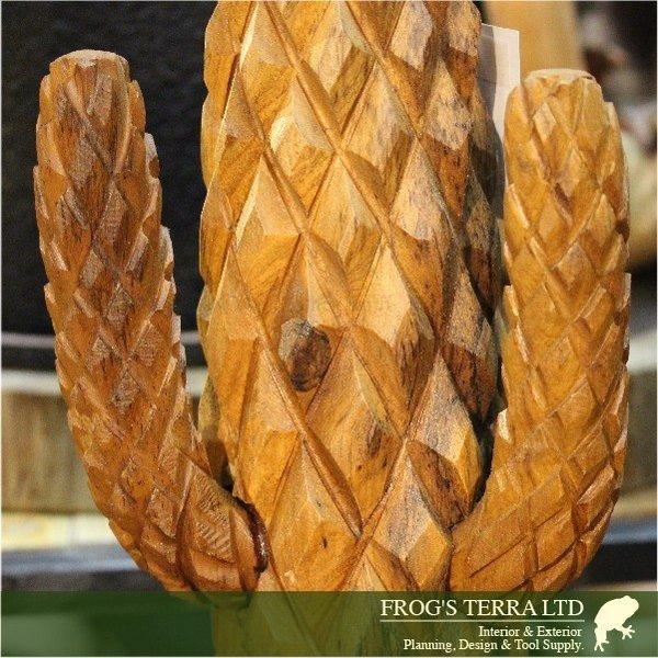 チークサボテン・S・オブジェ・CuctusS（直径15cm×H30cm）（デコレーション/オーナメント/チーク材） |  | 05