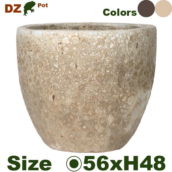 【法人・店舗宛配送限定】MH DZ ラウンド L（直径56cm×H48cm）（穴あり）（尺鉢対応）陶器製 観葉鉢 大型ポット 商業施設 |  | 01