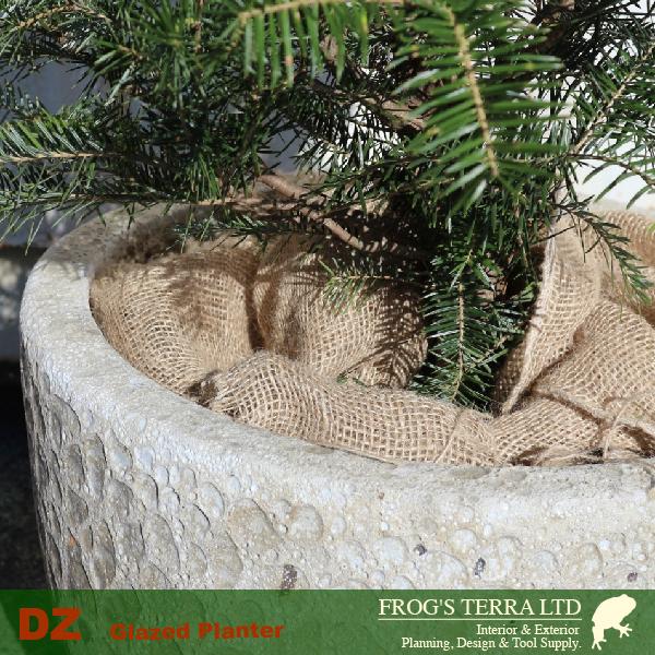 DZ ハイラウンド  L（直径66cm×H76cm）（穴あり）（尺鉢対応）陶器製 観葉鉢 大型ポット 商業施設 |  | 02