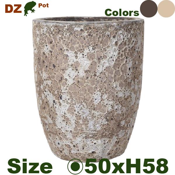 【屋外対応】【法人/店舗宛】MH DZ ハイラウンド M（直径50cm×H58cm）（底穴あり）（尺鉢対応）陶器製 観葉鉢 大型ポット 商業施設 |  | 01