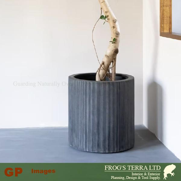 【屋外対応】GP Envas エンバス シリンダー 30 （直径30cm×H30cm）（底穴あり）（8号可）（FRP製）（耐寒 耐候 軽量） |  | 03