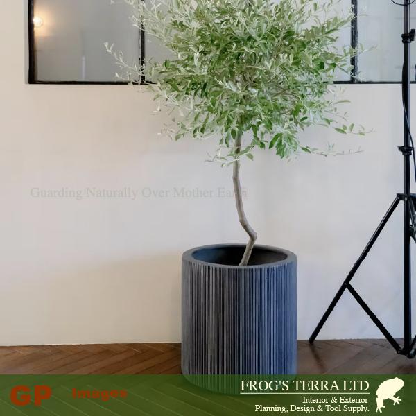 Envas エンバス シリンダー 40 （直径40cm×H40cm）（底穴あり）（10号可）（FRP製）（耐寒 耐候 軽量） |  | 03