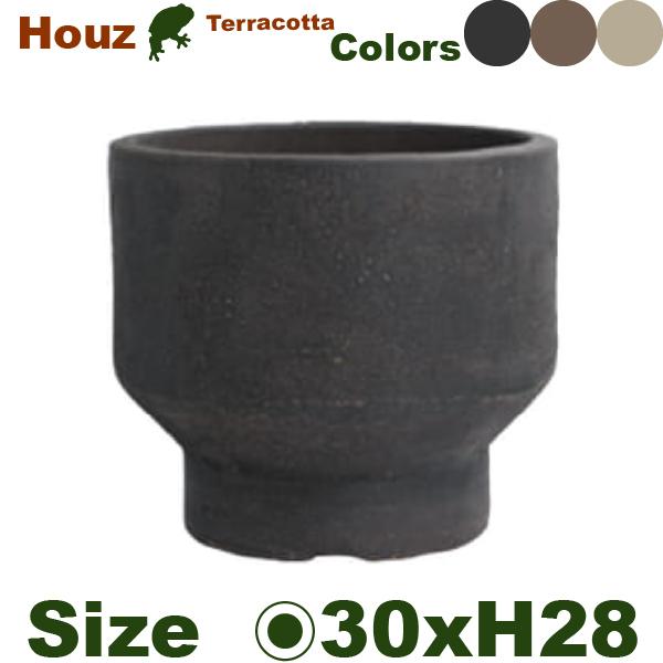 Houz ハウズ ラウンド 30（直径30cm×H28cm）（底穴あり）（8号可）（素焼製）の画像