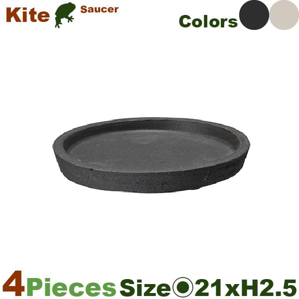 GP カイトソーサー 21同色同サイズ4個セット（直径21cm×H2.5cm）（陶器鉢/テラコッタ）（プランター/寄せ植え/ポット） | 