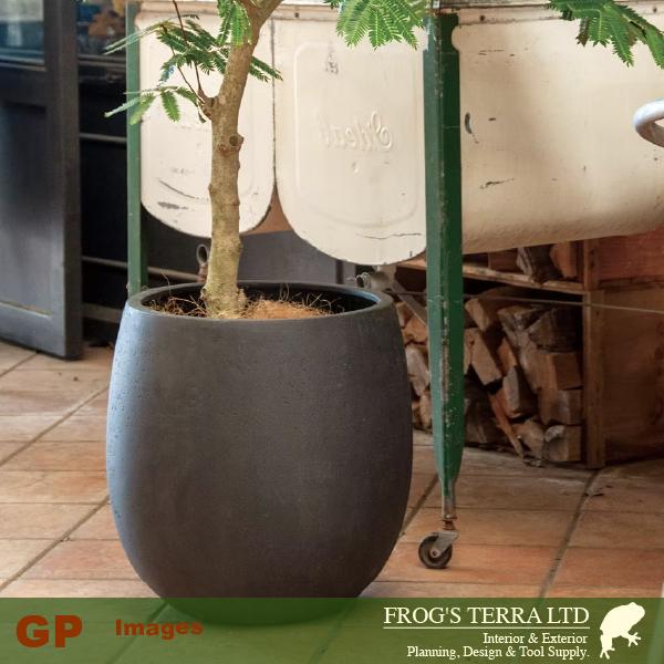 【屋外対応】GP Terranias テラニアス バルーン  35（直径35cm×H34cm）（底穴あり）（8号可）（FRP製）（耐寒 耐候 軽量） |  | 06