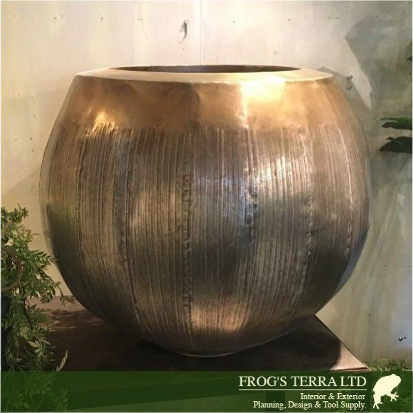 EC EC75A 鉄製 フラワーベース 花器 鉄器（直径60cm×H54cm）（底穴なし）（鉄製）（壺/鉢） |  | 05