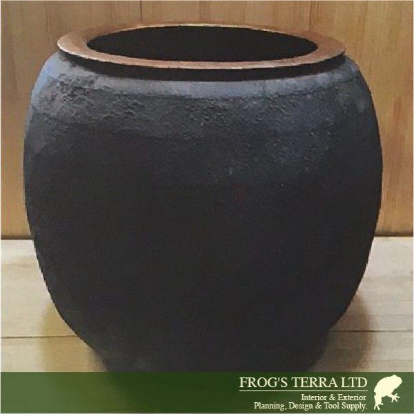 EC EC85D 鉄製 フラワーベース 花器 鉄器（直径47cm×H40cm）（底穴なし）（鉄製）（壺/鉢） |  | 04