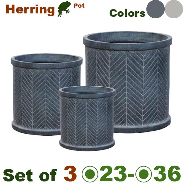 ヘリング シリンダー SML SET（S直径23cmxH23cm/M直径29cmxH29cm/L直径